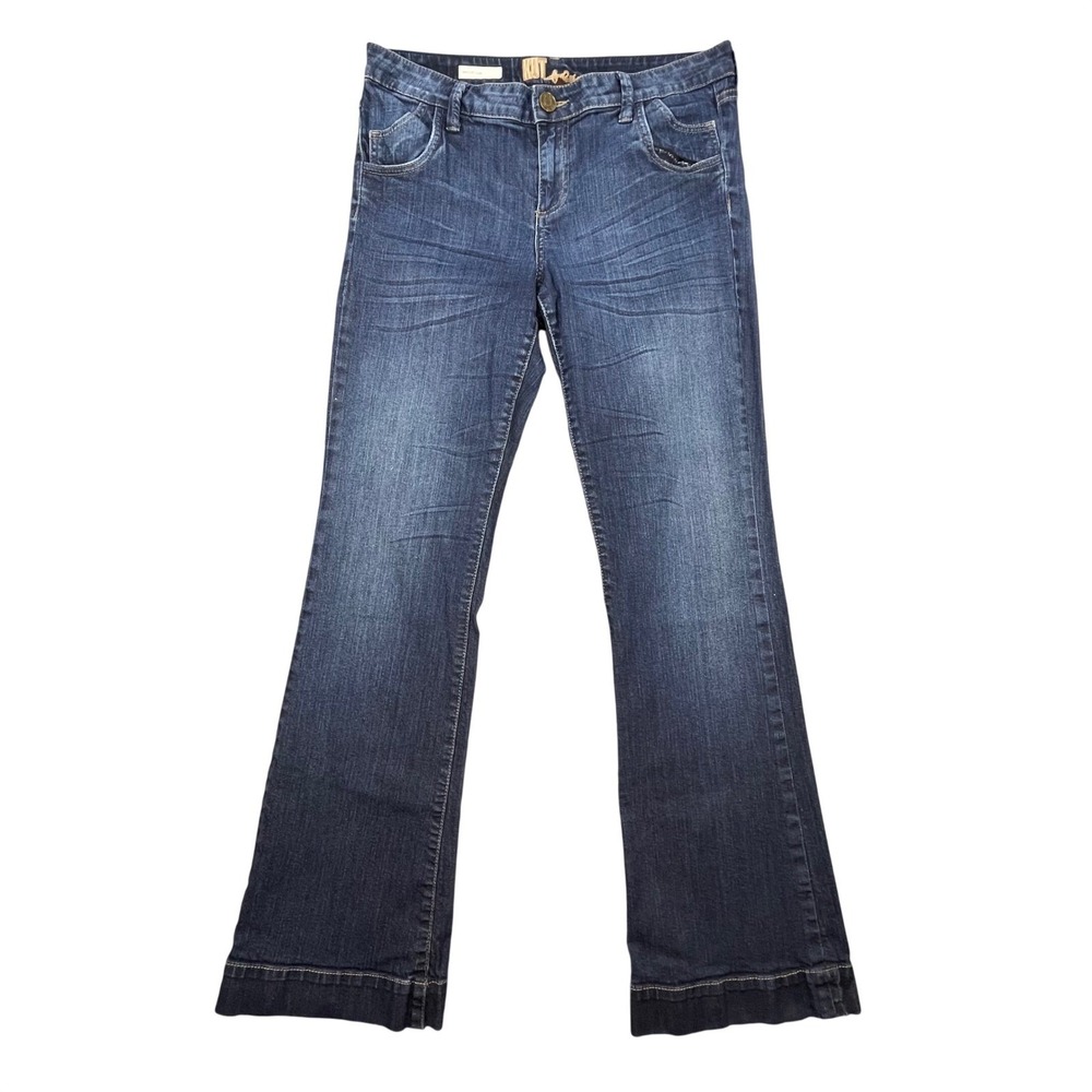 KUT from the Kloth Blue Maggy Flare Denim Jeans Women 10